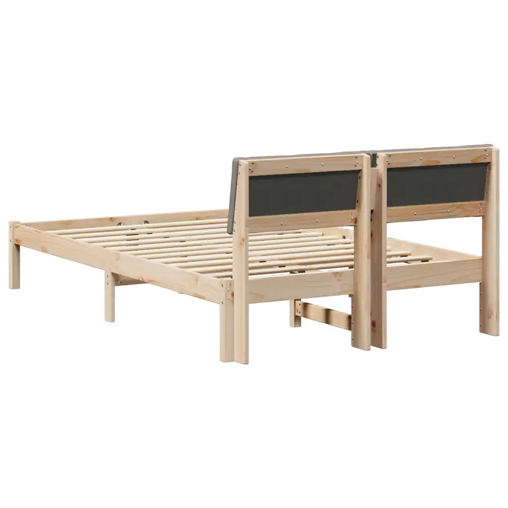 Letto matrimoniale | Letto per adulti | Struttura del Letto con testiera Marrone e taupe 120 x 200 cm