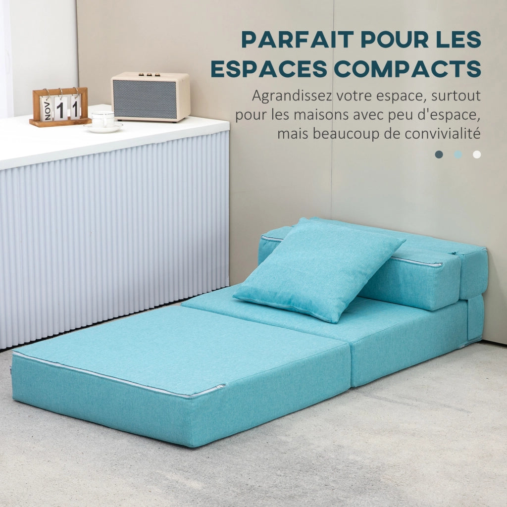 Poltrona letto ¨C Minimal ¨C tessuto blu