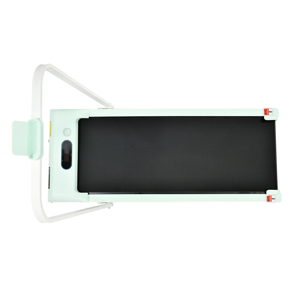 Tapis Roulant 2 in 1 Verde 1-6 km/h con Bluetooth, Display LED, Telecomando e Portata 90 kg