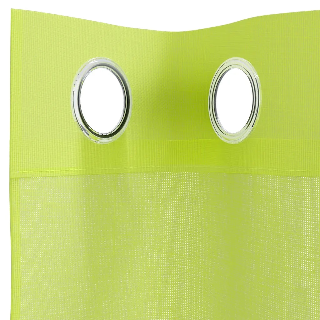 Tende in Voile con Occhielli 2 pz Verde Mela 140x225 cm