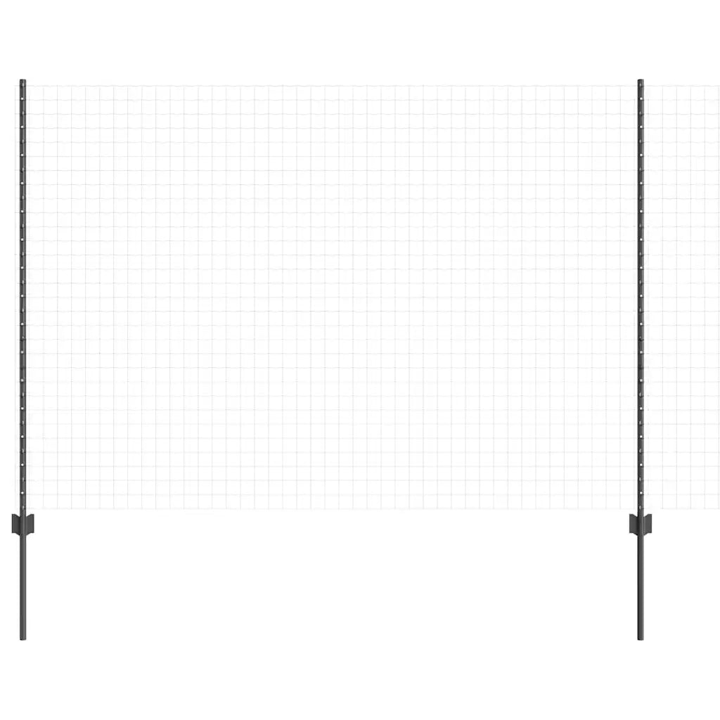 Palo della recinzione 11 pcs Grigio 150 cm Acciaio 42006287