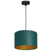 Lampada a sospensione Arden verde oro Ø25 E27 Luminex
