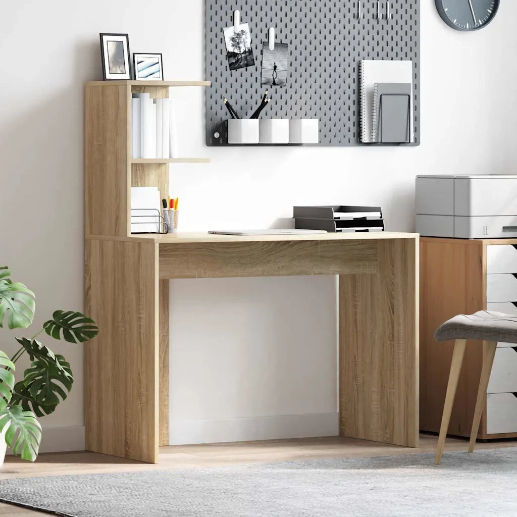 Scrivania | Tavolo da Ufficio rovere sonoma 102 x 50 x 124 cm Legno multistrato