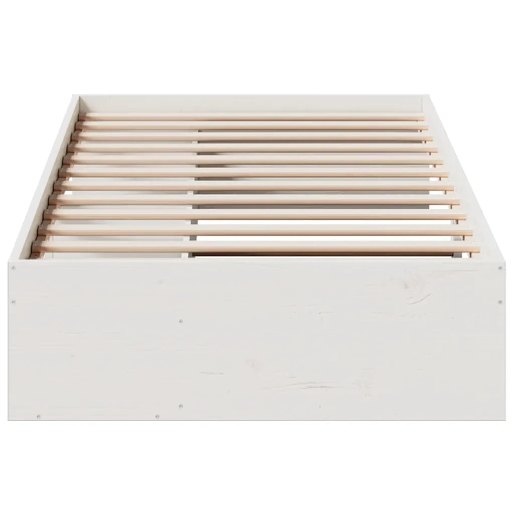 Letto singolo | Letto per adulti | Dormeuse senza Materasso Bianca 90x190 cm Legno Massello Pino