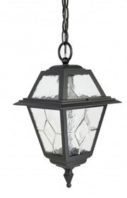 Lampada sospesa esterna Witraż nera 72cm E27 IP43