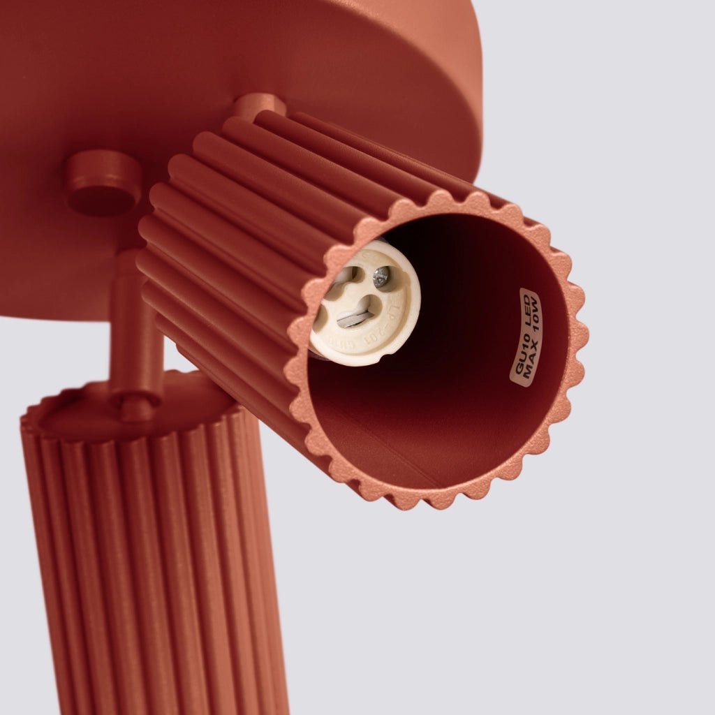 Lampada da soffitto KARBON 3P rosso ocra