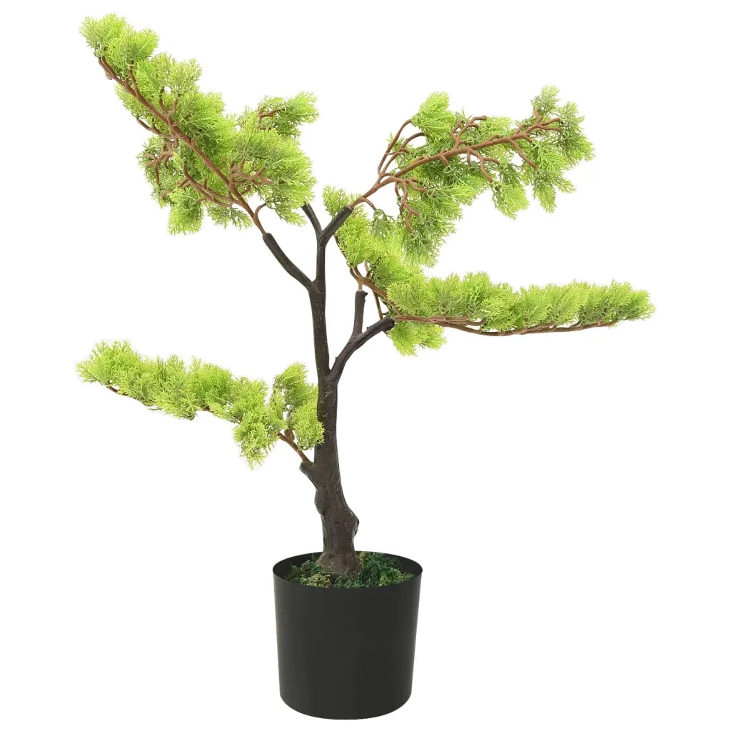 Bonsai di Cipresso Artificiale con Vaso-Piante Decorative 60 cm Verde