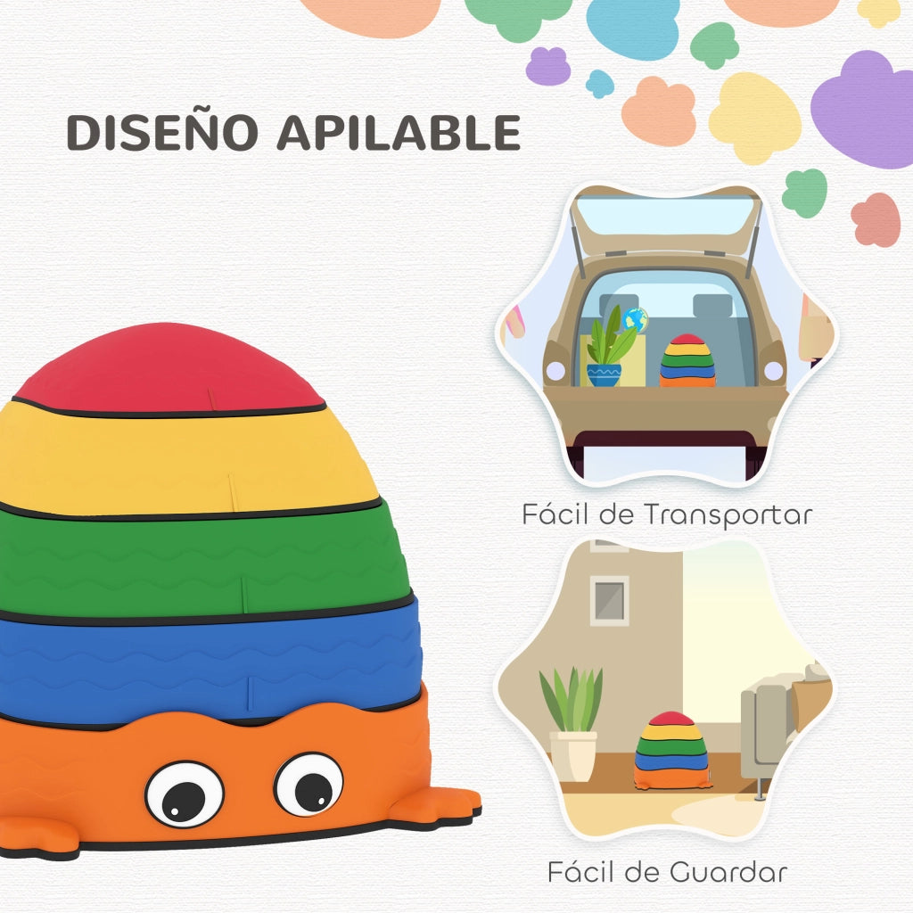 Set Pietre Equilibrio Impilabili ¨C Xylo ¨C 5 Pezzi Antiscivolo Multicolore Bambini