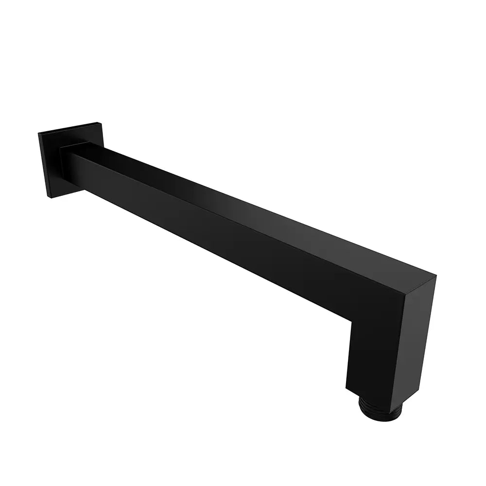 Braccio doccia a gomito in ottone nero opaco 30 cm