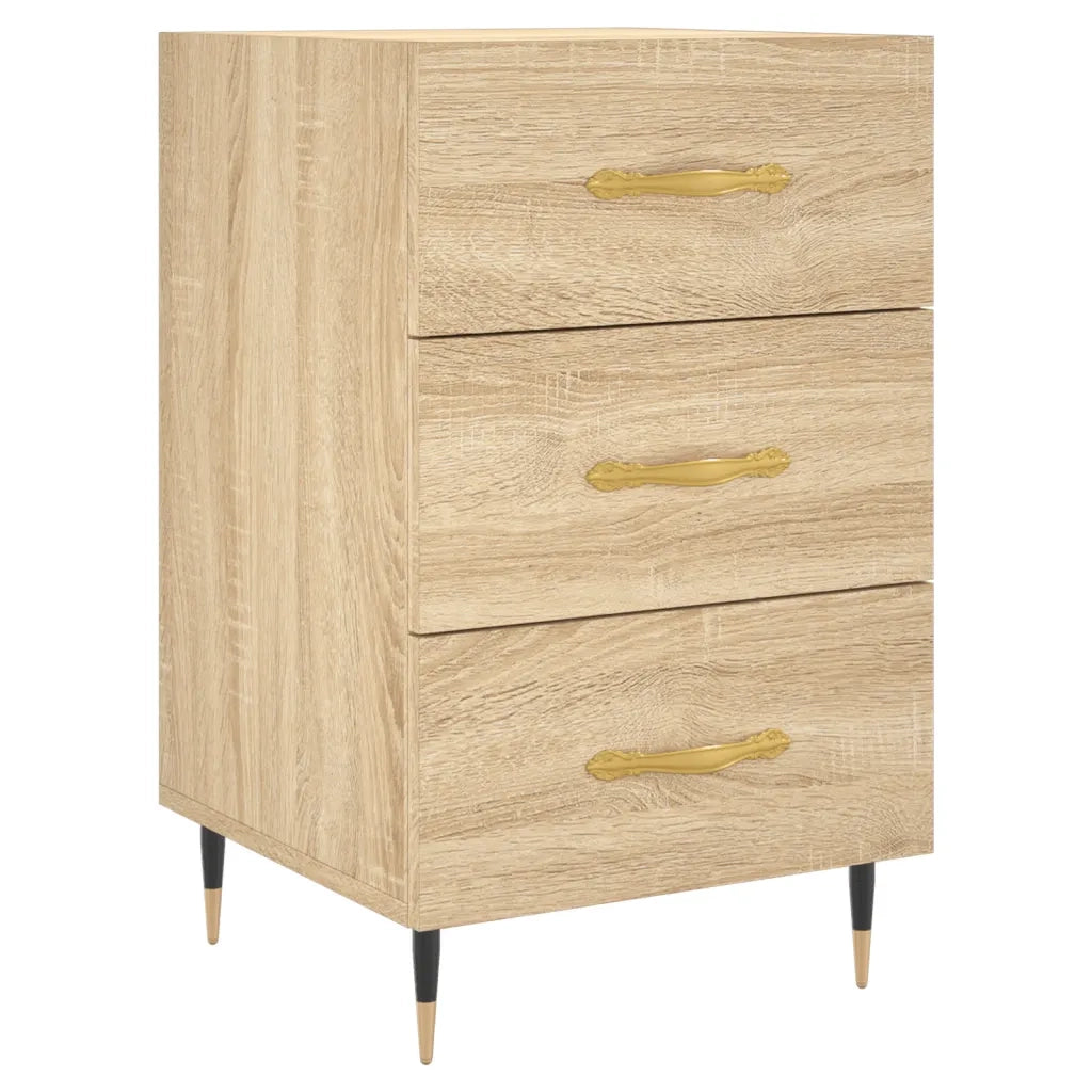Comodino Rovere Sonoma 40x40x66 cm in Legno Multistrato 827639