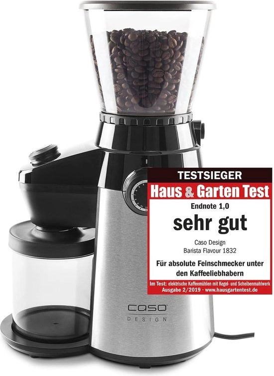 Molitore elettrico per caffè con 15 impostazioni per un caffè perfetto e un espresso.