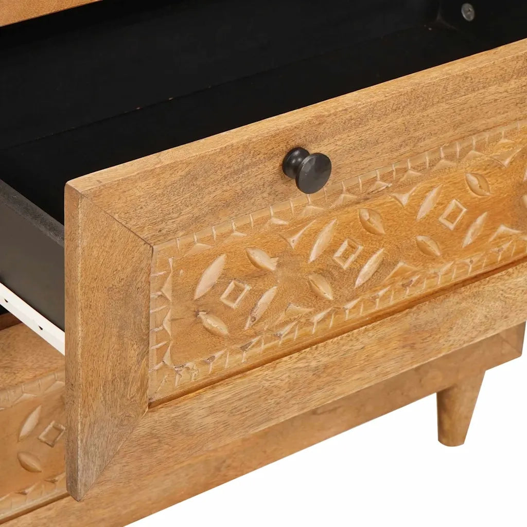 Credenza 2 pcs Marrone 60 x 33 x 75 cm legno massello di mango 3310064