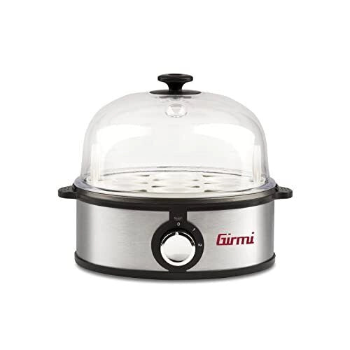 Girmi Egg Cooker Cuoci Uova Nero e Inox 360 Watt