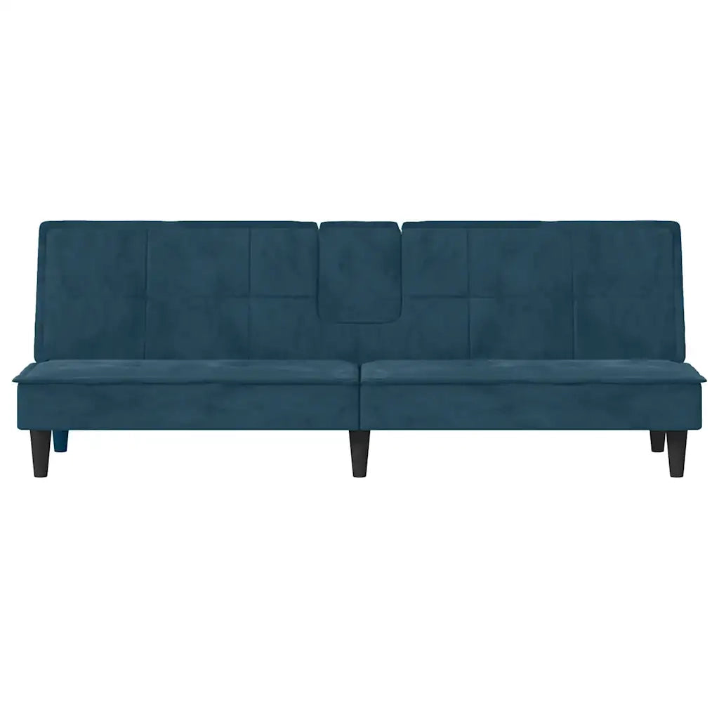 Divano letto | Sof¨¤ letto | Letto singolo con Portabicchieri in Velluto Blu