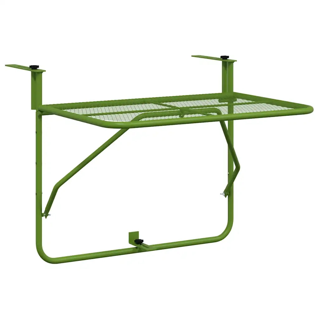 Tavolo da Balcone Verde 60x40 cm in Acciaio 340918