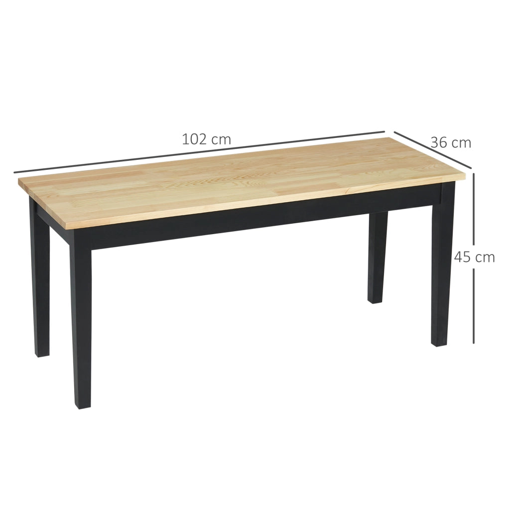 Divano a 2 posti in legno massello ¨C Minimal ¨C Naturale e Nero