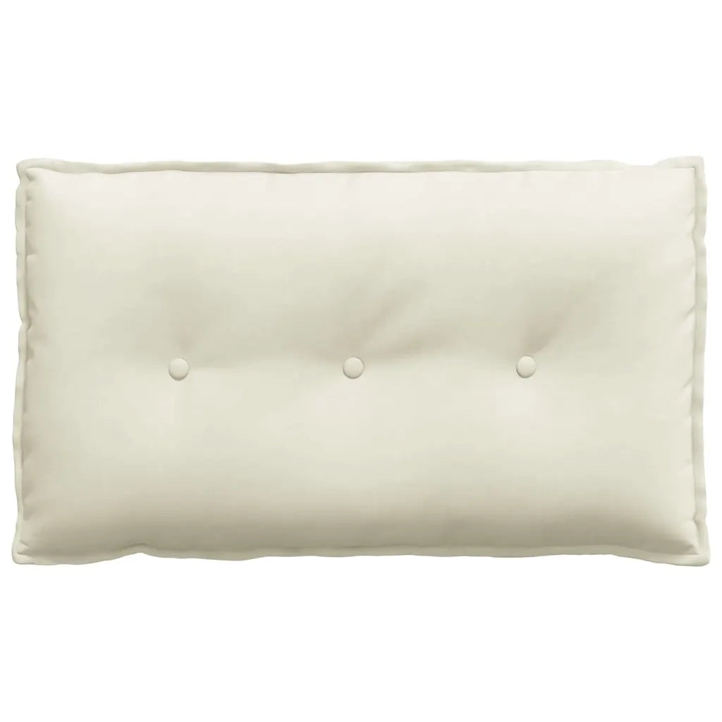 Cuscino per Schiena Crema 80 x 50 cm Tessuto in Cords 42014727