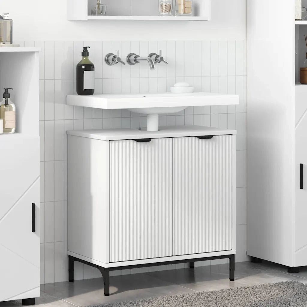 Armadio per Lavabo da Bagno Bianco 60,5 x 33,5 x 61 cm 883414