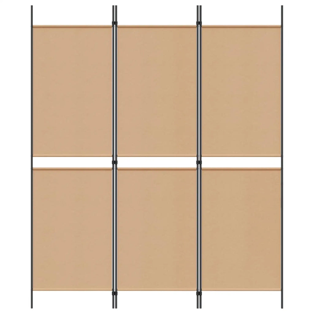 Paravento a 3 pannelli Beige 150 x 180 cm Tessuto 42039215