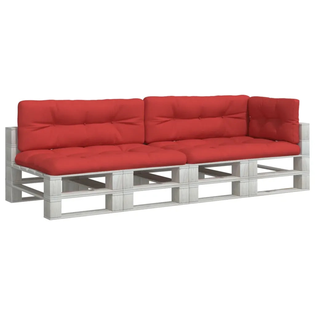 Cuscini per Pallet 5 pz Rossi in Tessuto 3217137