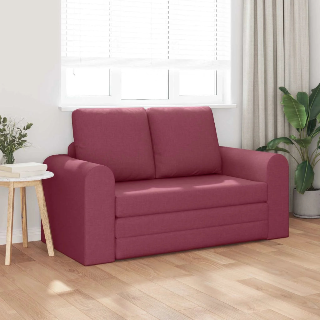 Divano letto | Sof¨¤ letto | Letto singolo 60cm Rosso Vino Tessuto