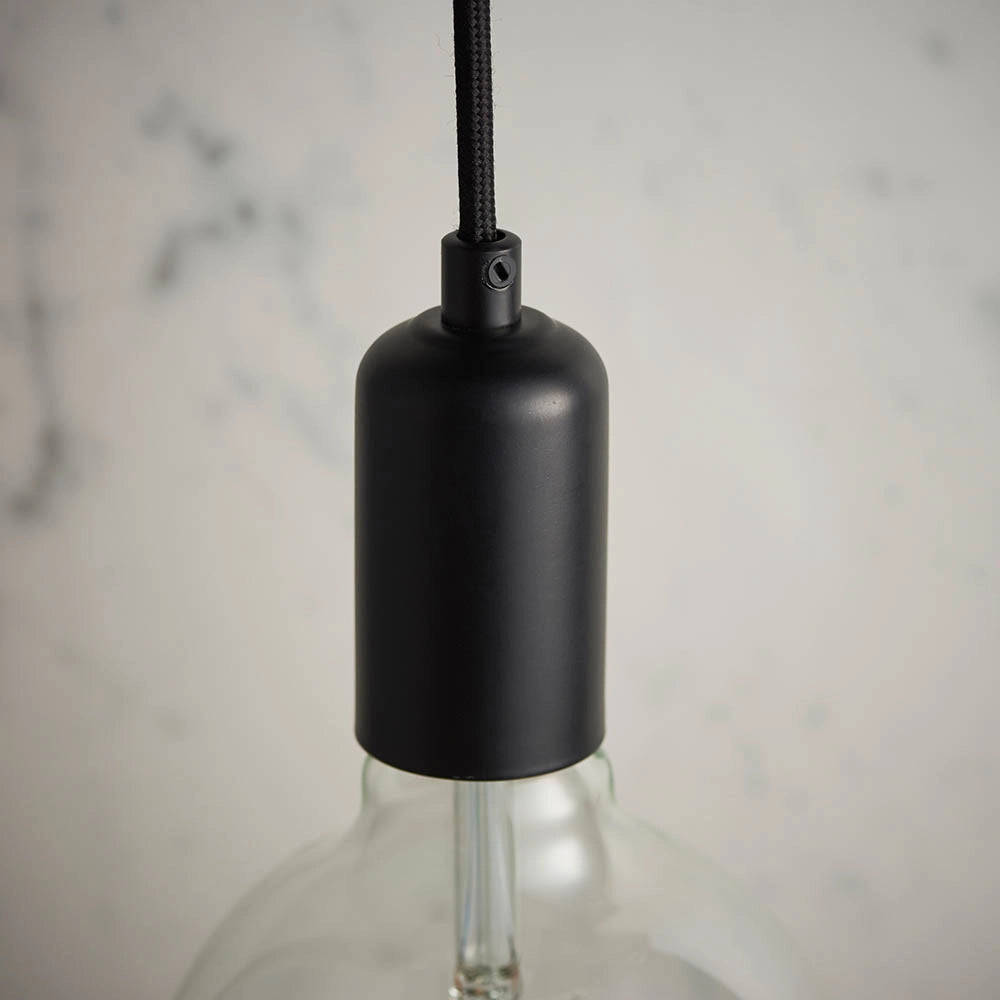 Lampada a sospensione loft nera 1xE27 Endon Studio
