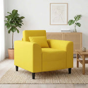 Poltrona Giallo Chiaro Tessuto 42042463