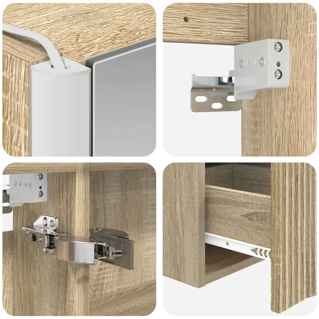 Set di Armadi da Bagno 4 pcs Rovere Sonoma 103,5 x 15,5 x 70 cm 3406305