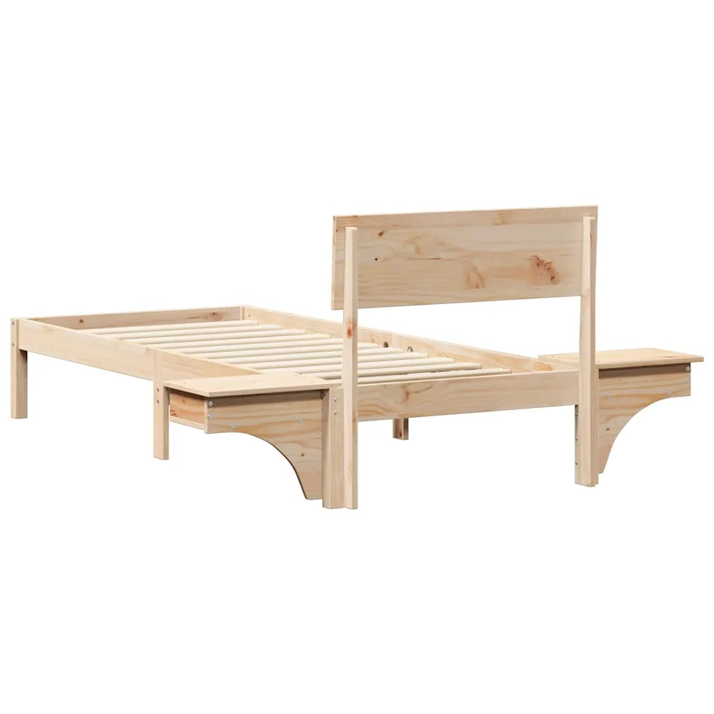 Struttura del letto Marrone 75 x 190 cm Pino massello 873472
