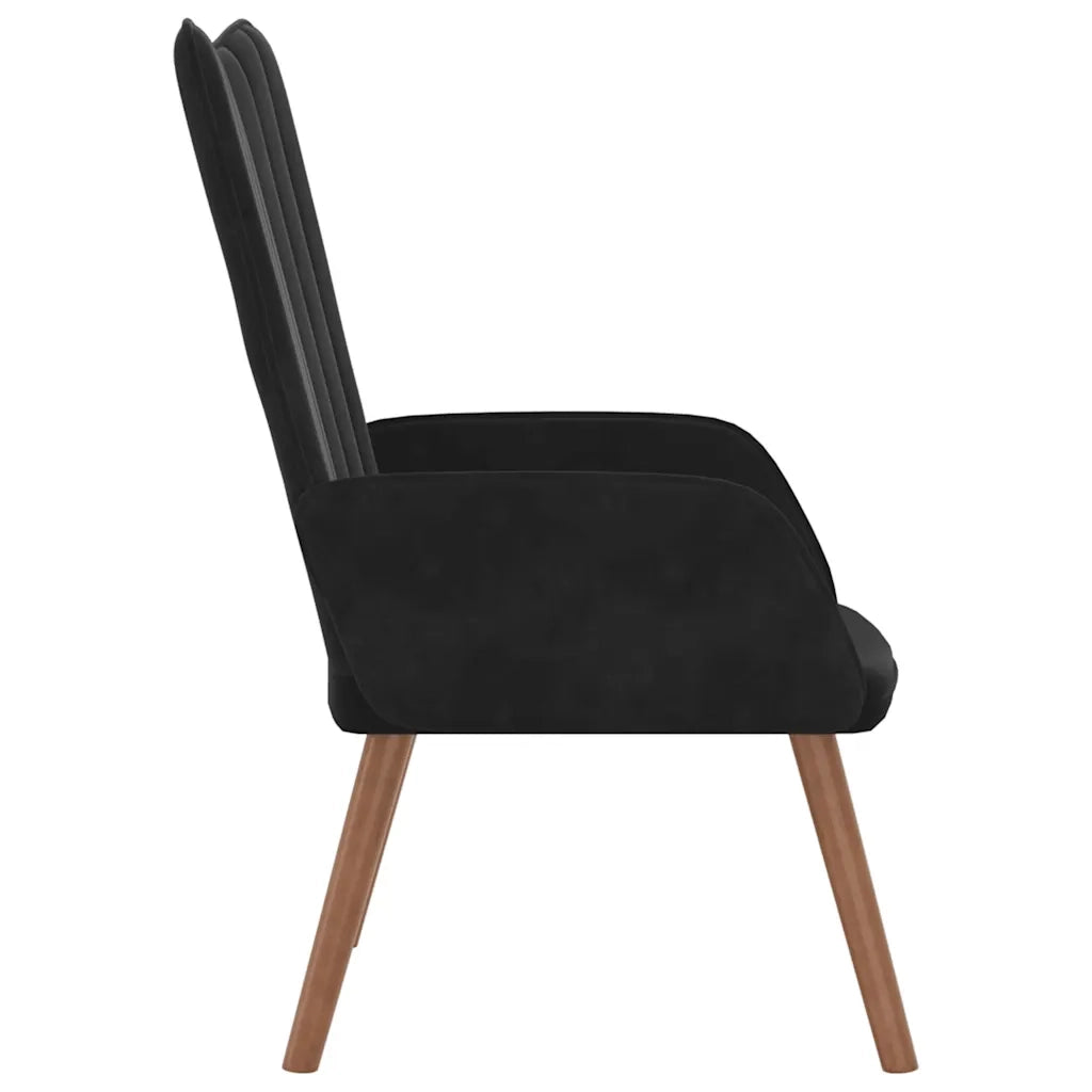 Poltrona Relax Nera in Velluto 327661