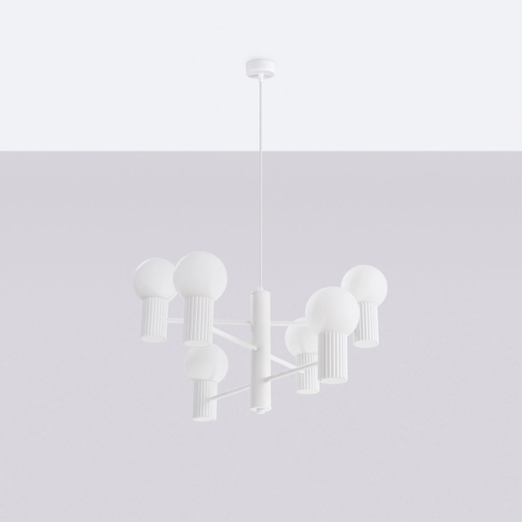 Lampadario HALO 6 bianco