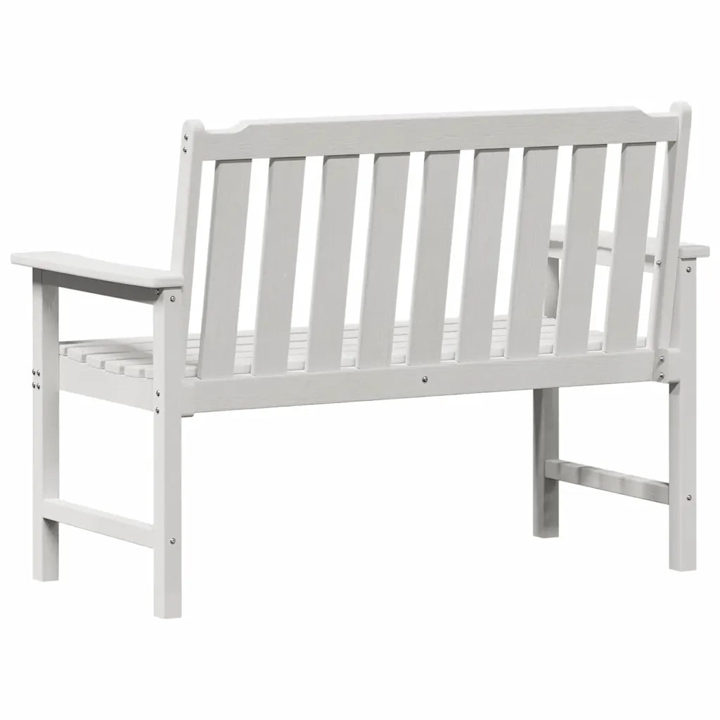 Panchina da giardino Bianco 120 x 59 x 88 cm HDPE 42006601