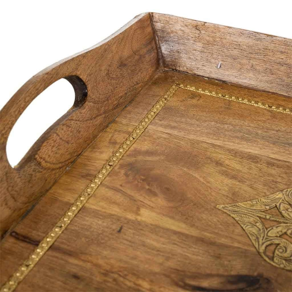 Vassoio in legno 47x31x16h