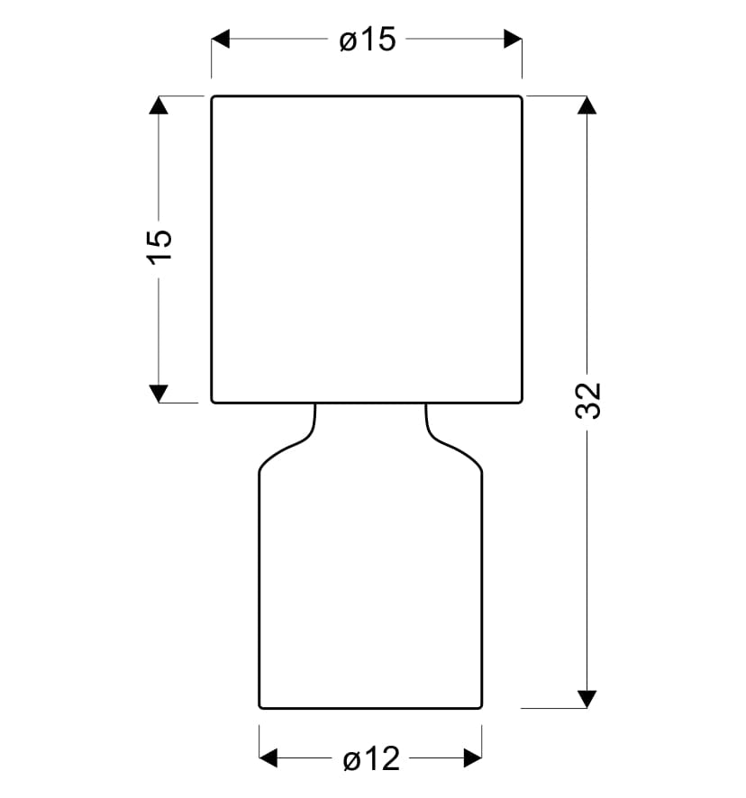 Candellux INER 41-79886 lampada da tavolo grigia E14