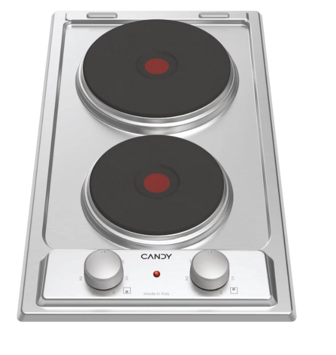 Candy CE32XK Acciaio inox Da incasso 30 cm Piastra sigillata 2 Fornello(i)