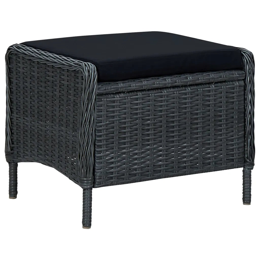 Set Mobili da Pranzo per Giardino 7 pz Grigio Scuro 3068785