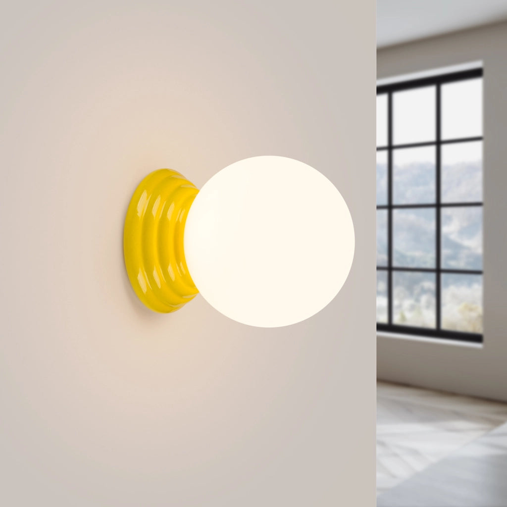 Lampada a parete ZORI giallo IP44
