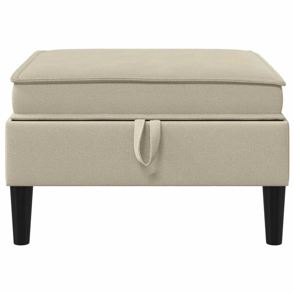 Pouf con Storage Sabbia Velluto 42027145