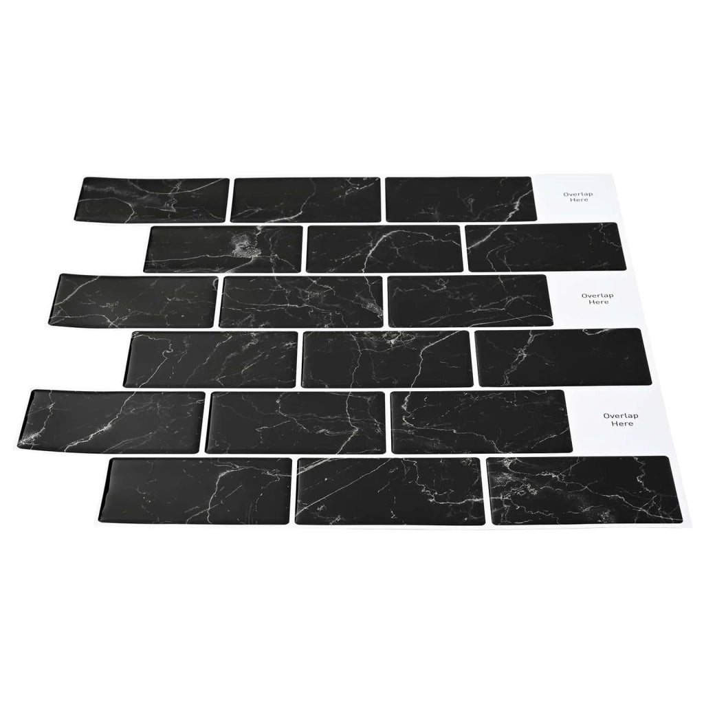 Piastrella subway 20 pz Marmo Nero 30 x 30 cm CFW4121107
