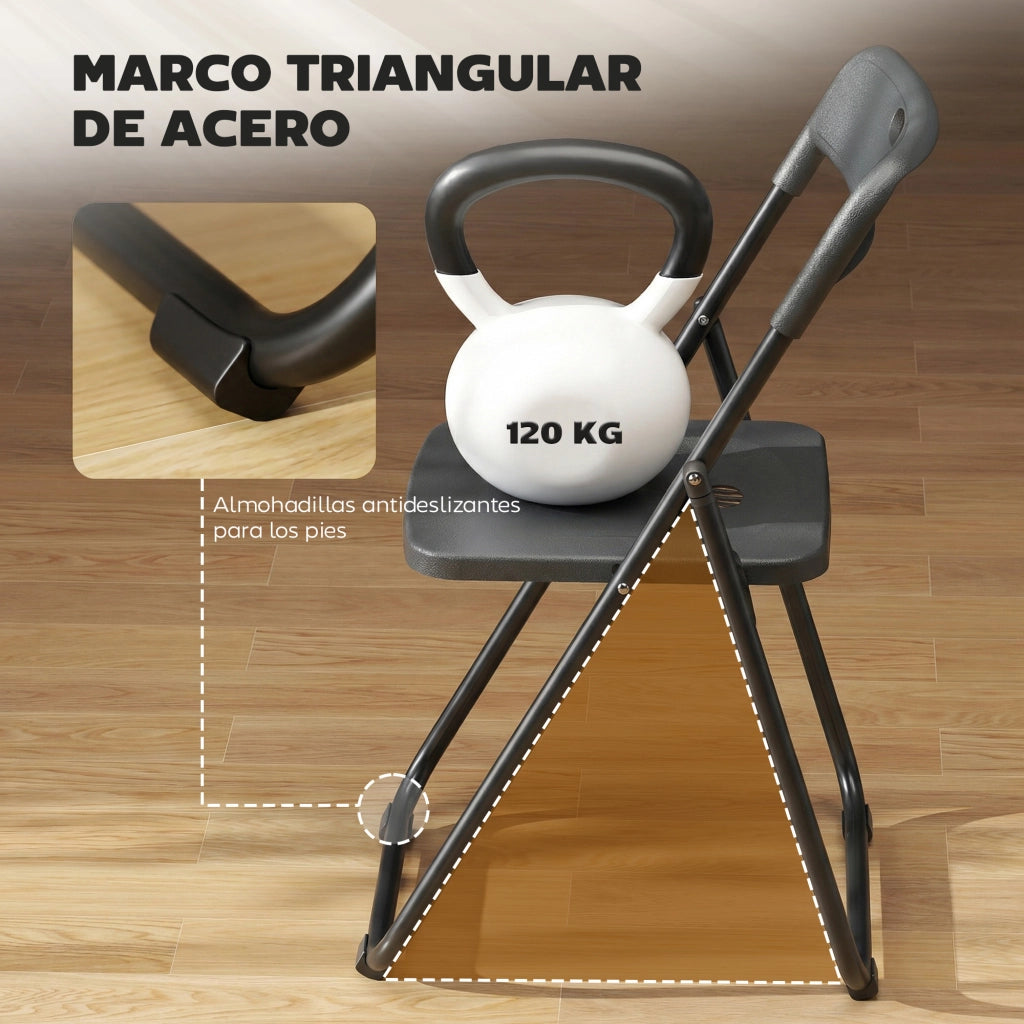 Sedia Pieghevole ¨C Minimal ¨C Plastica, Nero, 48.5x47x75 cm