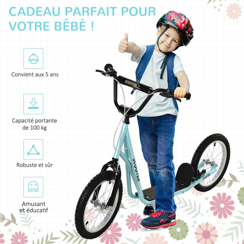 Pattinette per Bambini ¨C zephmum ¨C Blu, Acciaio, Pneus Grandi