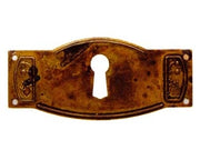 BOCCHETTE PER MOBILI SAGOMATE MOD.30698 IN OTTONE ANTICATO- - mm.100x43h. - 5 pezzi METALSTYLE