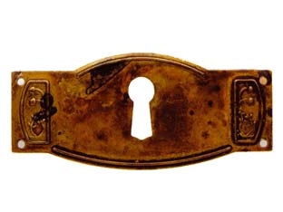 BOCCHETTE PER MOBILI SAGOMATE MOD.30698 IN OTTONE ANTICATO- - mm.100x43h. - 5 pezzi METALSTYLE