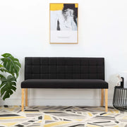 Panca-Sgabello 140 cm Nera in Velluto