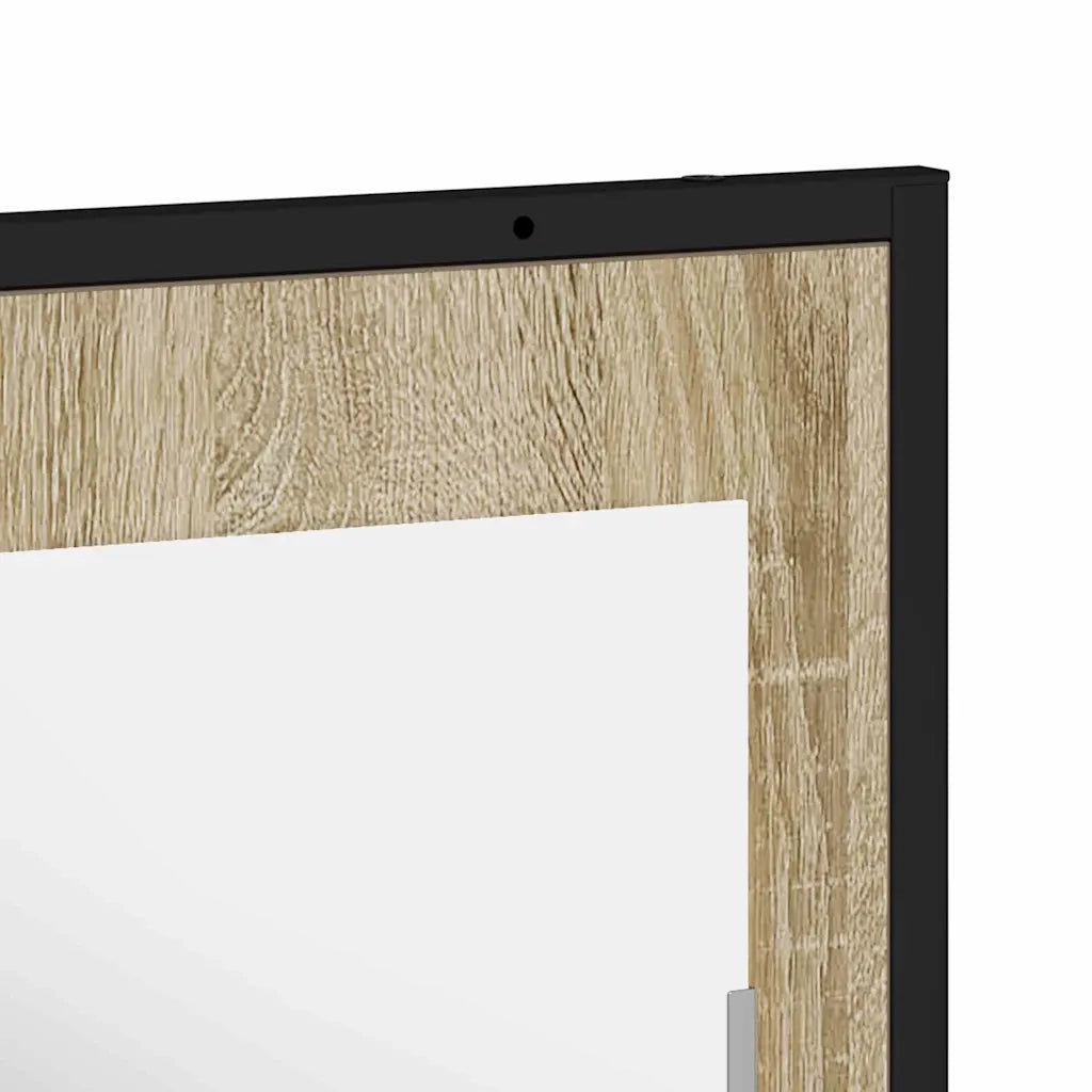 Specchio da bagno con lo scaffale-Mensola con Specchio Nero 50 x 12 x 60 cm