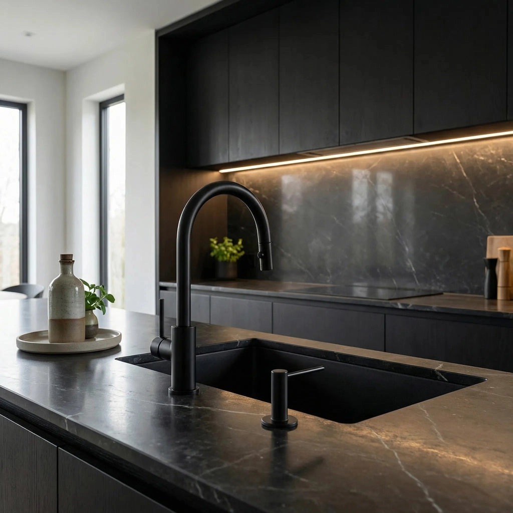 Dispenser Lavello Sapone Rea Erogatore Dex Black