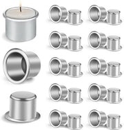 Set di candelabri in metallo - resistente al calore e duraturo - con 20 pezzi