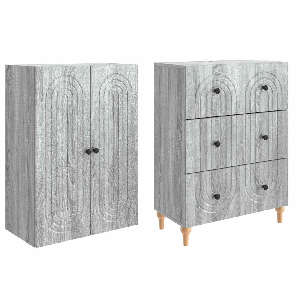 Set di armadi 2 pcs Sonoma grigio 66 x 34,5 x 90 cm 3416463