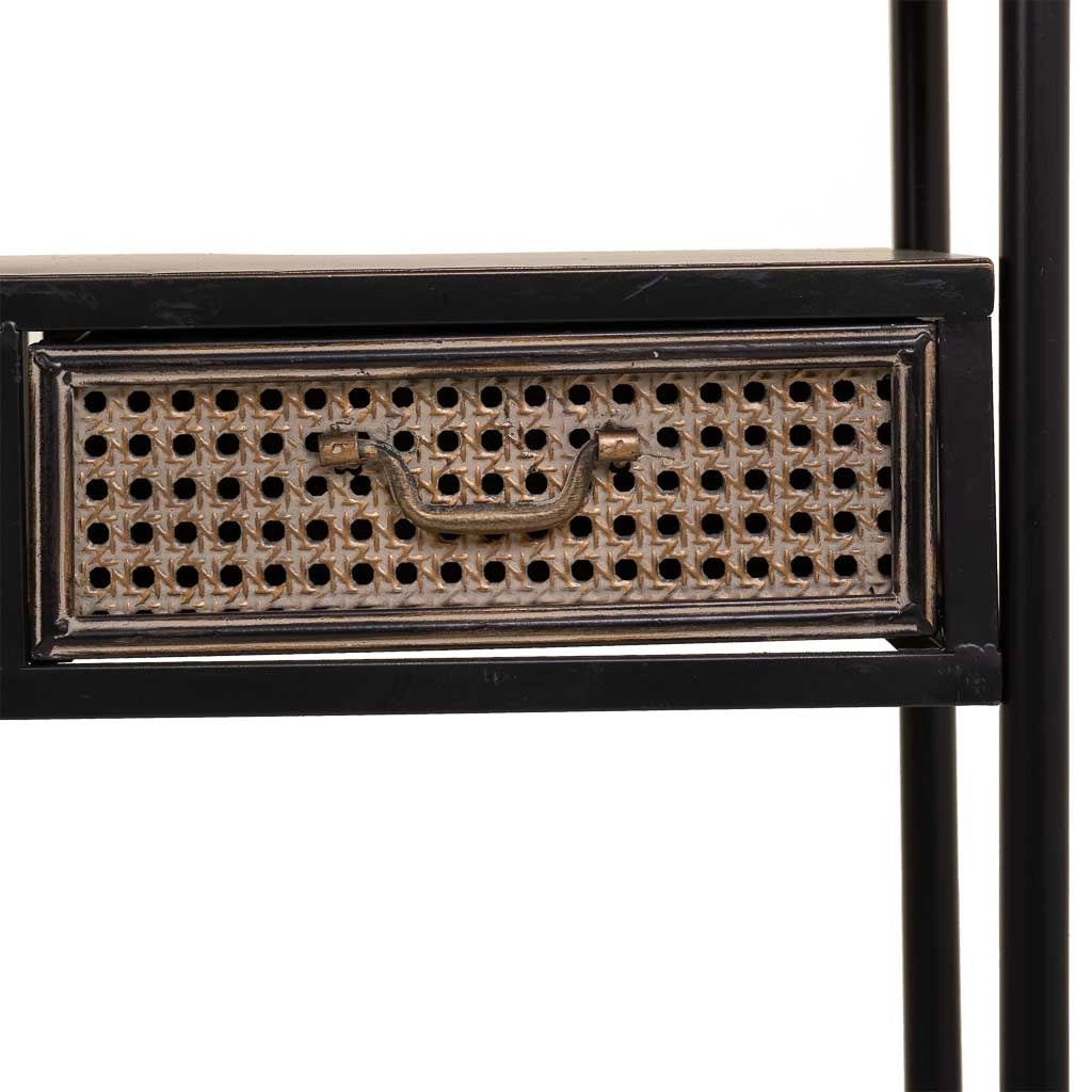 Mobile da ingresso in metallo marrone 122x42x80h