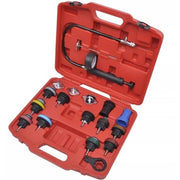 Trade Shop - Kit Tester Di Pressione Prova Radiatore Test Professionale Universale 18 Pezzi -
